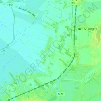 Carte topographique Überhamm, altitude, relief