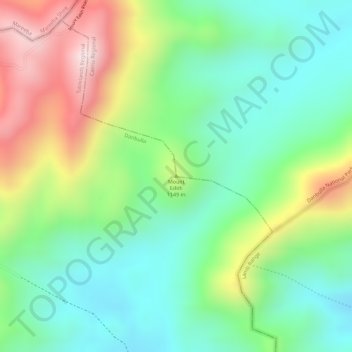 Carte topographique Mount Edith, altitude, relief