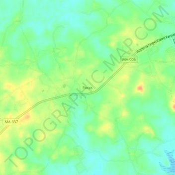 Carte topographique Pacas, altitude, relief