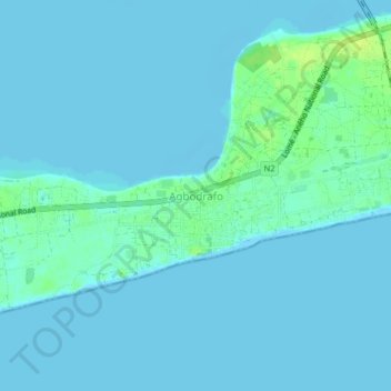 Carte topographique Agbodrafo, altitude, relief