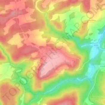 Carte topographique Upflamör, altitude, relief