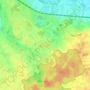 Carte topographique Nordenholz, altitude, relief