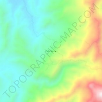 Carte topographique Palo Verde, altitude, relief