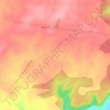 Carte topographique Pauza, altitude, relief