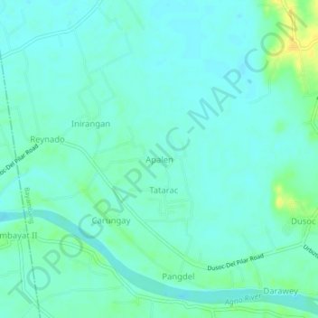 Carte topographique Apalen, altitude, relief