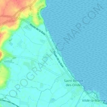 Carte topographique Les Nielles, altitude, relief