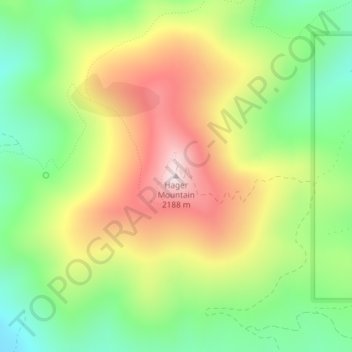 Carte topographique Hager Mountain, altitude, relief