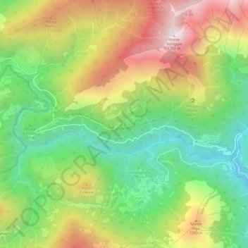 Carte topographique Cursolo, altitude, relief