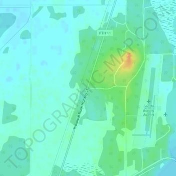 Carte topographique Blueberry Rock, altitude, relief