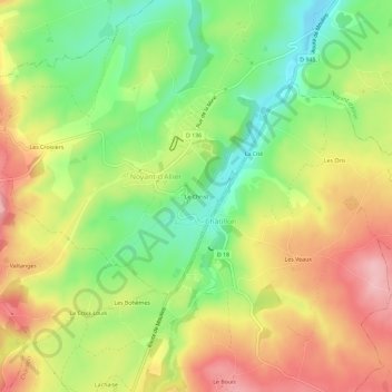 Carte topographique Le Christ, altitude, relief