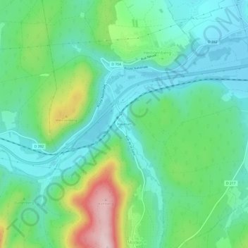 Carte topographique Haumatt, altitude, relief