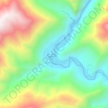 Carte topographique Kiari, altitude, relief