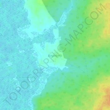 Carte topographique Bagadadji, altitude, relief