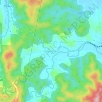 Carte topographique Panayakan, altitude, relief