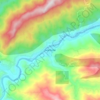 Carte topographique Ivochote, altitude, relief