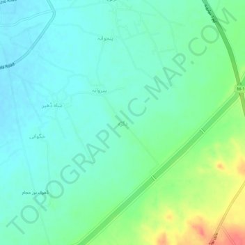 Carte topographique دگڑہ, altitude, relief
