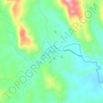 Carte topographique Alcala, altitude, relief