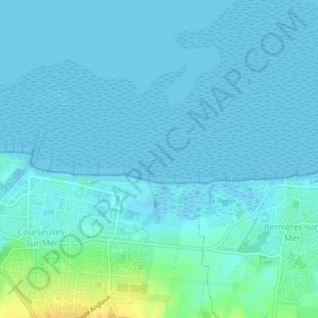 Carte topographique Juno Beach, altitude, relief