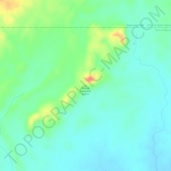 Carte topographique Mount Madeline, altitude, relief