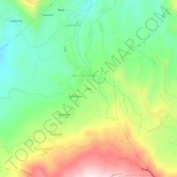 Carte topographique Ceci, altitude, relief