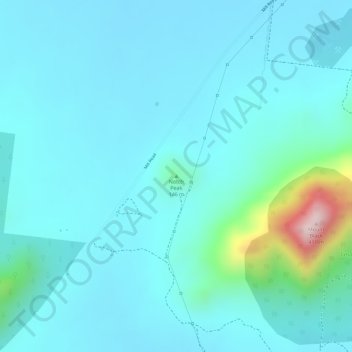 Carte topographique Notch Peak, altitude, relief