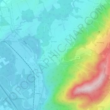 Carte topographique Gastein, altitude, relief