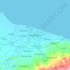 Carte topographique Pekalongan, altitude, relief