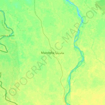 Carte topographique Mandelia, altitude, relief