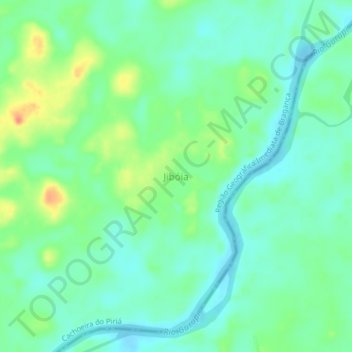 Carte topographique Jibóia, altitude, relief