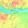 Carte topographique Les Bergeaux, altitude, relief