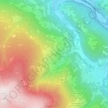 Carte topographique Ellen - Elle, altitude, relief