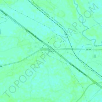 Carte topographique Dhuria, altitude, relief