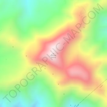 Carte topographique Mount Banoy, altitude, relief