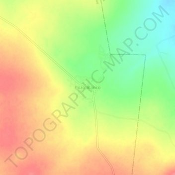 Carte topographique Pozo Blanco, altitude, relief