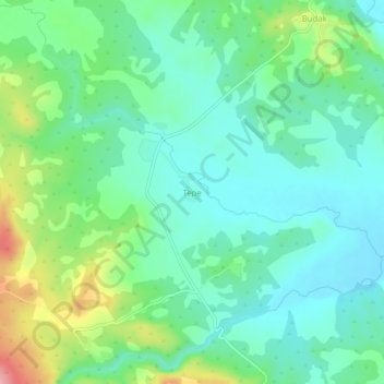 Carte topographique Tepe, altitude, relief