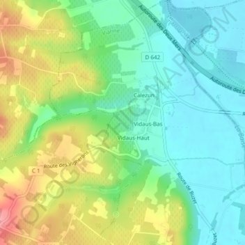 Carte topographique Galivet, altitude, relief
