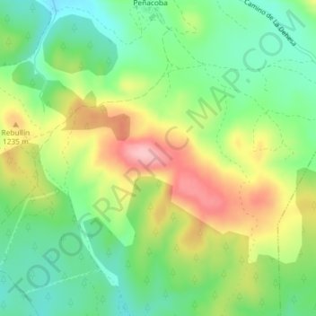 Carte topographique Serralba, altitude, relief