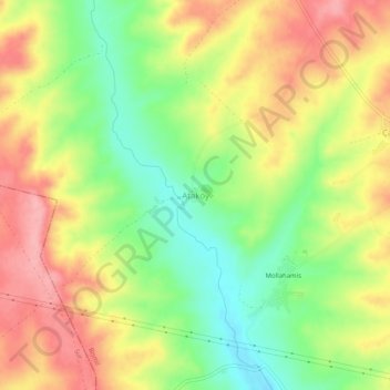 Carte topographique Ataköy, altitude, relief