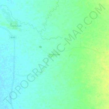 Carte topographique Bezirhane, altitude, relief