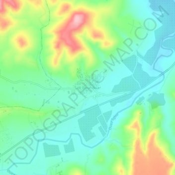 Carte topographique Sidi Bounouar, altitude, relief