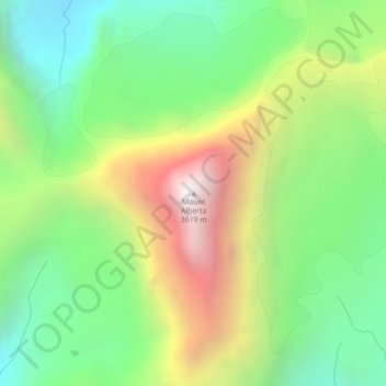 Carte topographique Mount Alberta, altitude, relief