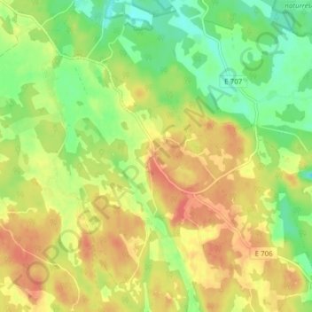Carte topographique Högmo, altitude, relief