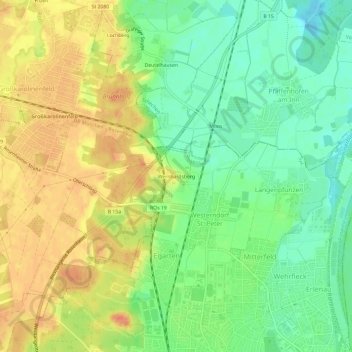 Carte topographique Wernhardsberg, altitude, relief