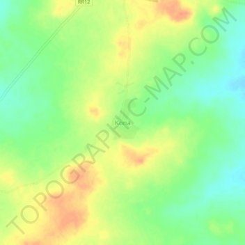 Carte topographique Kona, altitude, relief