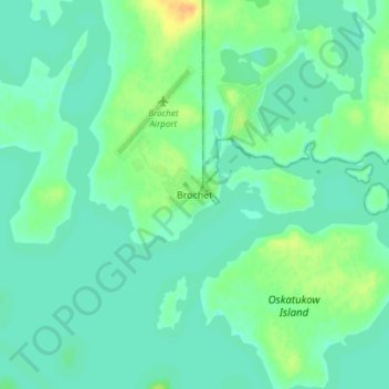 Carte topographique Brochet, altitude, relief