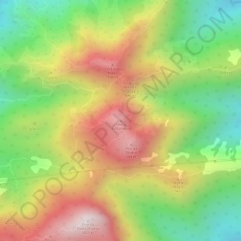 Carte topographique Morro da Bandeira, altitude, relief