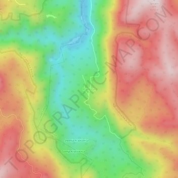 Carte topographique Razloge, altitude, relief