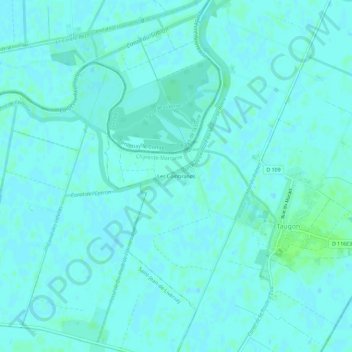 Carte topographique Les Combrands, altitude, relief