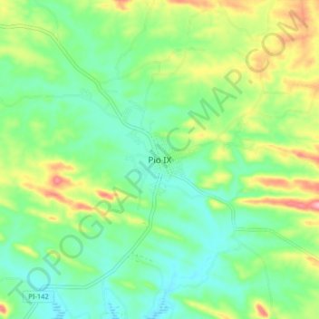 Carte topographique Pio IX, altitude, relief