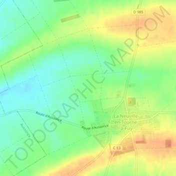 Carte topographique Les Armons, altitude, relief